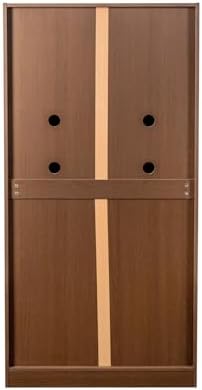 KEIKI 63" Tall Kitchen Pantry Storage Cabinet with Door-Side Rack & Shelves, Freestanding Wood Hutch Food Pantries Cupboard for Coffee Bar, Dining Room