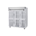 Beverage-Air HRPS3HC-1HG Horizon Series - Top Mount Reach in Refrigerator - Three Section - Half Glass Door - SS EXT/INT