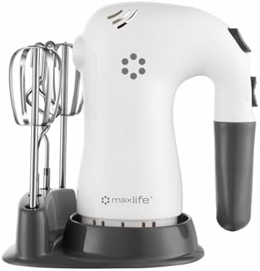 Max Life ML-6623 Electric Hand Mixer with Beater Stand, 5 Speeds, White