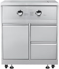 KoolMore 32 in. Outdoor Kitchen Liquid Propane Side Burner with Bottom Cabinet in Stainless-Steel (KM-OKS-SBC)