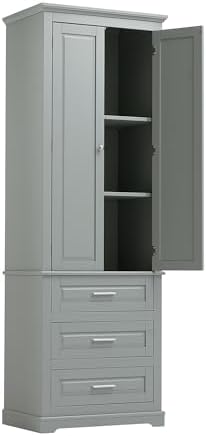 Merax 70" Tall Kitchen Pantry Cabinet with Doors and Drawers, Storage Shelf Organizers for Home, Bathroom and Living Room,