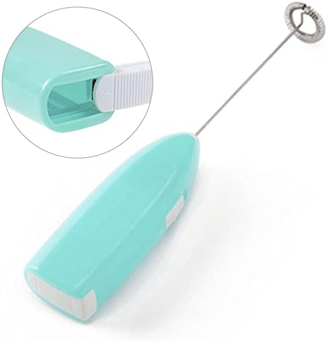 Cordless Electric Hand Mixer, Lightweight Battery Powered Fast Mixing Tool for Home Cafe Plastic Metal Blue 20.3cm 1 Pack