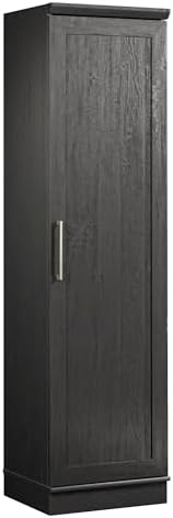 Sauder HomePlus Kitchen Pantry Storage Cabinet Slim Single Door with Adjustable Shelves, Living Room Storage Cabinet, in Raven Oak