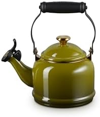 Le Creuset Enamel On Steel Demi Tea Kettle, 1.25 qt., Olive - Image 4