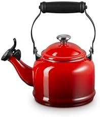 Le Creuset Enamel On Steel Demi Tea Kettle, 1.25 qt., Cerise - Image 2