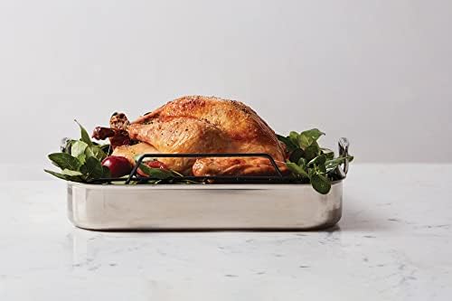 Le Creuset Stainless Steel Roasting Pan with Nonstick Rack, 16.25" x 13.25"