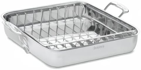 Cuisinart Chef's Classic Roasting Pan w/Rack, Stainless, 16", 7117-16UR