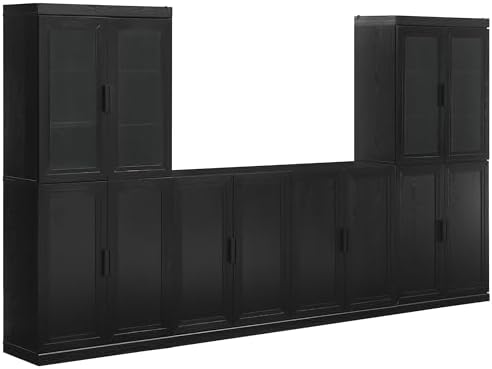 Crosley Furniture Essen 3-Piece Glass Door Pantry & Sideboard Set