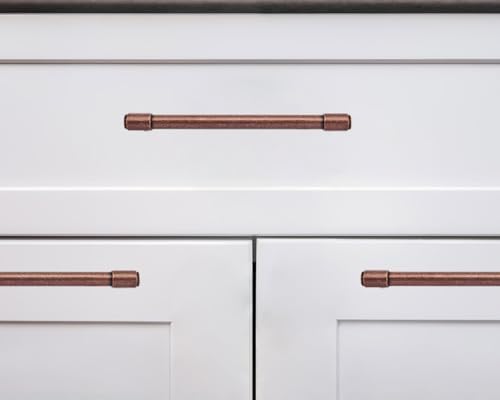 khtumeware 2 Pack 5 Inch(128mm) Antique Copper Cabinet pulls Kitchen Cabinet Handles Kitchen Cabinet Hardware for Cupboard Drawer Handles Dresser Pulls