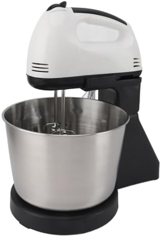 Electric Stand Mixer, 7 Speed Adjustment, 1.7L Stainless Steel Bowl, Multifunctional Handheld Blender with Dough Hook for Kitchen Use