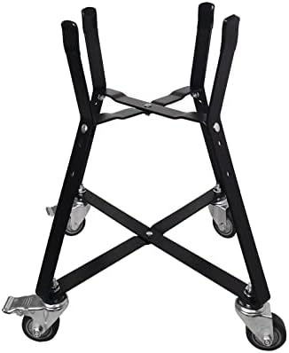 Rolling Cart for Kamado Joe Junior 13.5" Grill Stand for Kamado Joe Accessories, Rolling Nest with Heavy Duty Locking Caster Wheels Powder Coated Steel for Smoker Kamado Grill Stand Black