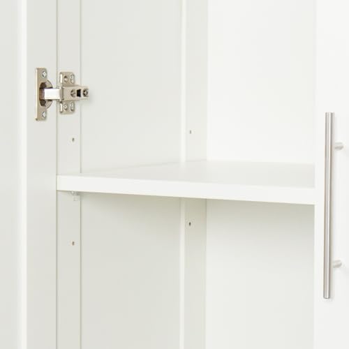 KEIKI 70.87" Tall Kitchen Pantry Storage Cabinet with 2 Door and Shelves, Freestanding Wood Hutch Food Pantries Cupboard for Coffee Bar, Dining Room, Living Room, White