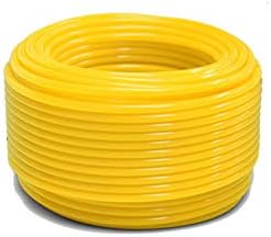 1/4" OD 100 Feet Length Yellow Tubing for Reverse Osmosis De-ionized Water Filtration Systems, Refrigerators, and Other Appliances (1/4" OD, 100') NSF Certified
