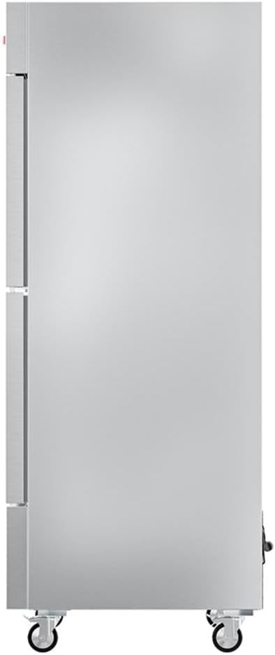 Pemberly Row 29" Commercial Stainless Steel Half Door Reach-in Freezer in Silver