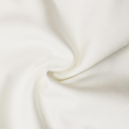 16.5 Inch Ribbon Twirl Embroidery Round Placemats Set of 4, Scalloped Round Table Mats for Party Kitchen Dining Decoration, White