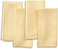 Solino Home 100% Pure Linen Napkins Golden Straw, Fete 20 x 20 in, Set of 4