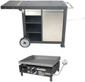 Razor Griddle 1-Burner Propane Gas Grill Griddle with Prep Cart, Black
