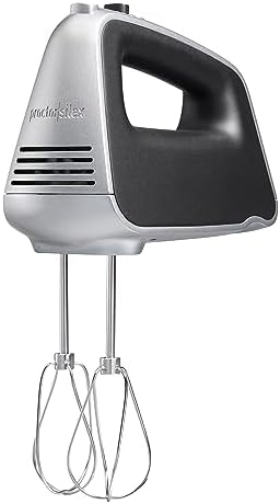 Proctor Silex 5-Speed + Boost Electric Hand Mixer with Powerful 1.3 Amp DC Motor For Effortless Mixing & Consistent Speed in Thick Ingredients, Slow Start, Silver (62501)