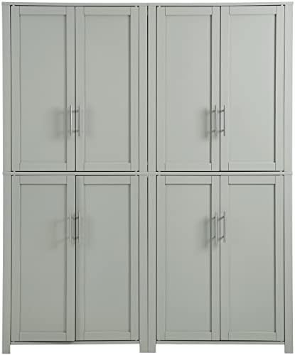 Crosley Furniture Savannah 2-Piece Pantry Storage Cabinet Set
