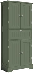 ChooChoo 51" H Bathroom Floor Cabinet with Drawer and Adjustable Shelves