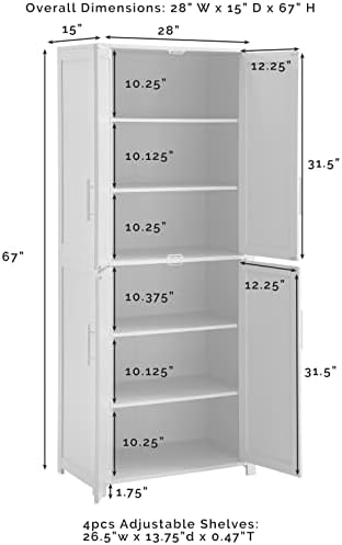 Crosley Furniture Savannah Tall Pantry Storage Cabinet