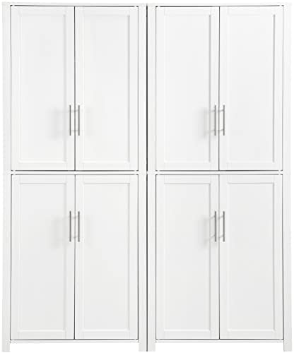 Crosley Furniture Savannah 2-Piece Pantry Storage Cabinet Set
