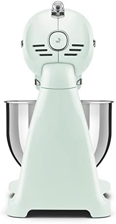 SMEG SMF03 Stand Mixer – 5 Qt Tilt-Head Mixer with Stainless Steel Bowl, 10 Speeds, Retro 50s Vintage Style – Pastel Green
