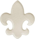 UP Fleur-de-Lis Shaped Melamine Serving Platter, Elegant Party Tray, Classic French Design, for Snacks, Appetizers, and Desserts, Ivory, 12.25 x 10 Inch