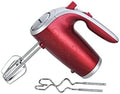 Better Chef Electric Hand Mixer | 5-Speed | Stainless Beaters & Hooks | Attachment Holder | 150-watt (Red)