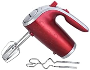 Better Chef Electric Hand Mixer | 5-Speed | Stainless Beaters & Hooks | Attachment Holder | 150-watt (Red)