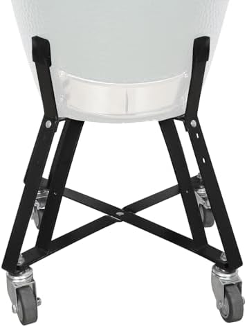 Heavy-Duty Rolling Cart Compatible with Large Big Green Egg Nest,Kamado Grill Nest, Locking Casters, Powder-Coated Steel Stand, Outdoor Green Egg Nest Grill Accessories with Easy Assembly