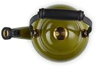 Le Creuset Enamel On Steel Demi Tea Kettle, 1.25 qt., Olive - Image 2