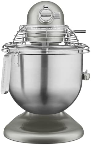 KitchenAid KSMC895CU 8-Quart Commercial Countertop Mixer with Bowl Guard, 10-Speed, Gear-Driven, Contour Silver