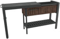 Extendable Outdoor Bar Cart with Hidden Cooler, Storage Drawers & Prep Surface – Mobile Patio Serving Station with Drainage Kit & Hidden Wheels for Backyard, Garden & Poolside Entertaining