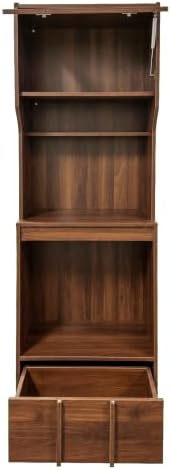KEIKI 70.87" H Kitchen Pantry Storage Cabinet with Countertop, Glass Doors