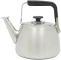 Sur La Table Kitchen Essentials 1.9-Quart Heavy Gauge Brushed Stainless Steel Whistling Tea Kettle – Durable Stovetop Kettle by Unknown