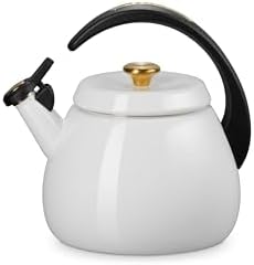 Le Creuset Enamel on Steel Cloche Kettle, 2.2 qt., White/Gold - Image 2