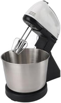 Electric Stand Mixer, 7 Speed Adjustment, 1.7L Stainless Steel Bowl, Multifunctional Handheld Blender with Dough Hook for Kitchen Use
