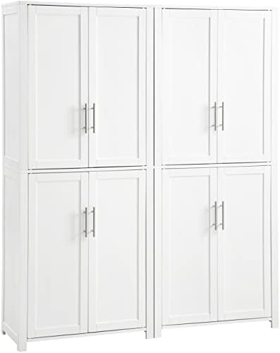 Crosley Furniture Savannah 2-Piece Pantry Storage Cabinet Set