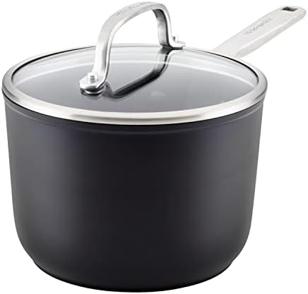 KitchenAid Hard-Anodized Induction Sauce Pan with Lid, 2-Quart Saucepan