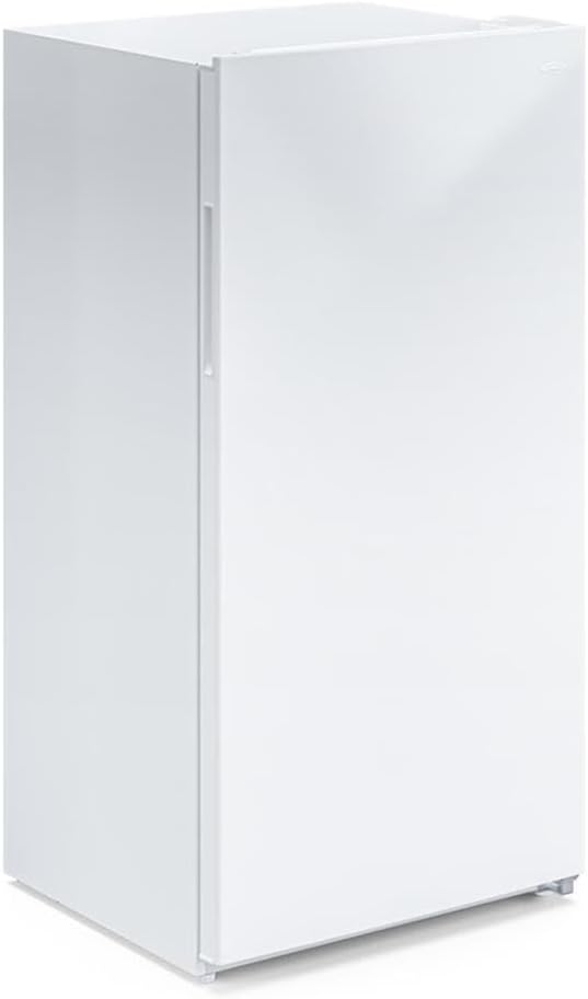 Pemberly Row Contemporary 17 Cu. Ft Upright Freezer in White.