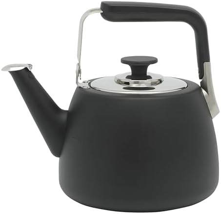 Sur La Table Kitchen Essentials Large 2 QT Heavy Gauge Stainless Steel Tea Kettle - Matte Black by Unknown
