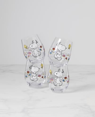 Lenox Chef Snoopy Glass Tumblers, 18oz, Set of 4 - Image 2