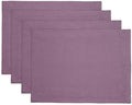 Solino Home 100% Pure Linen Placemats Mulberry, Fete 14 x 19 in, Set of 4