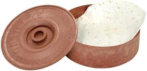 Winco PTW-8 8-1/2-Inch Diameter Tortilla Warmer, 2-5/8-Inch Height,Brown,Medium (Pack of 12)