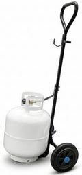 Propane Tank Dolly with Wheels, 20lb Propane Tank Cart for Weed Torch, Propane Tank Wheeled Cart for BBQ, Weed Burner, Patio Heater, Fire Pit (Torch and Cylinder Not Included)