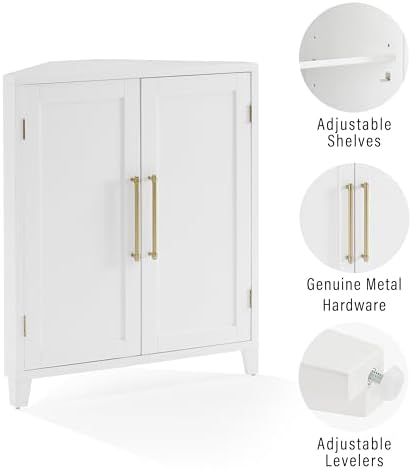 Crosley Furniture Roarke Stackable Corner Pantry Storage Cabinet