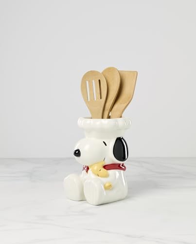 Lenox Chef Snoopy Porcelain Utensil Crock, 4-Piece - Image 3