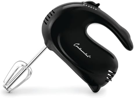 Continental Electric Hand Mixer 5 Speed Chrome Beaters 150 Watt Motor