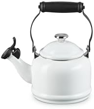 Le Creuset Enamel On Steel Demi Tea Kettle, 1.25 qt., White - Image 2